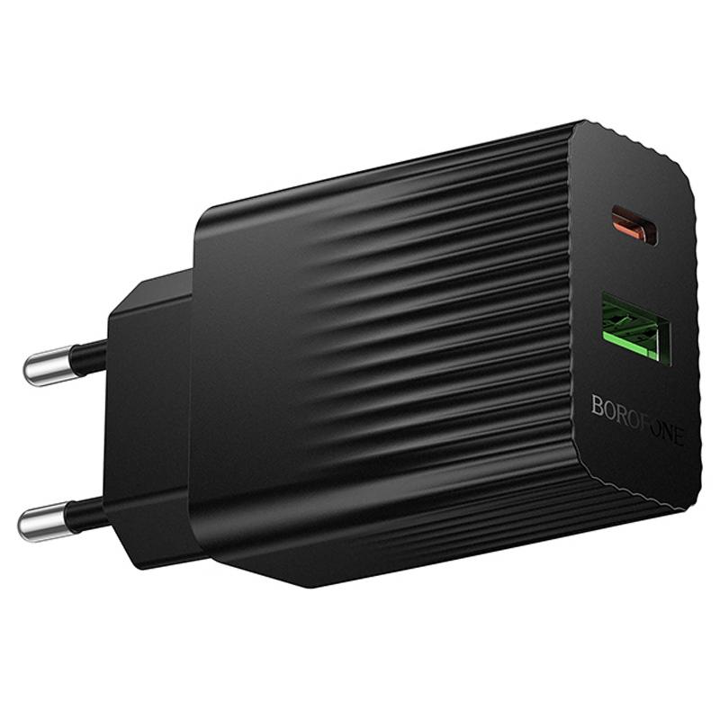 МЗП Borofone BAS76A Source PD30W+QC3.0 (1USB-A/1C) Black - Зображення 3