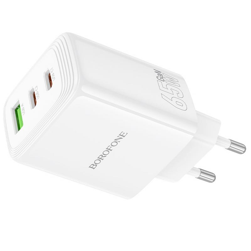 МЗП Borofone BN32 Cargador PD65W (1USB-A/2C) White - Зображення 3