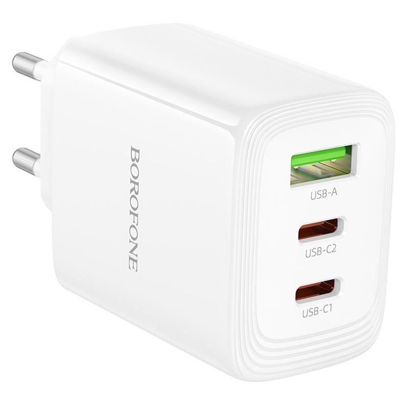 МЗП Borofone BN32 Cargador PD65W (1USB-A/2C) White - Зображення 5