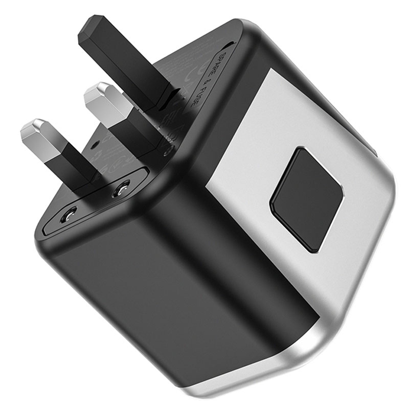 Мережевий універсальний перехідник Hoco AC5 Level 2USB+Socket Black - Зображення 4