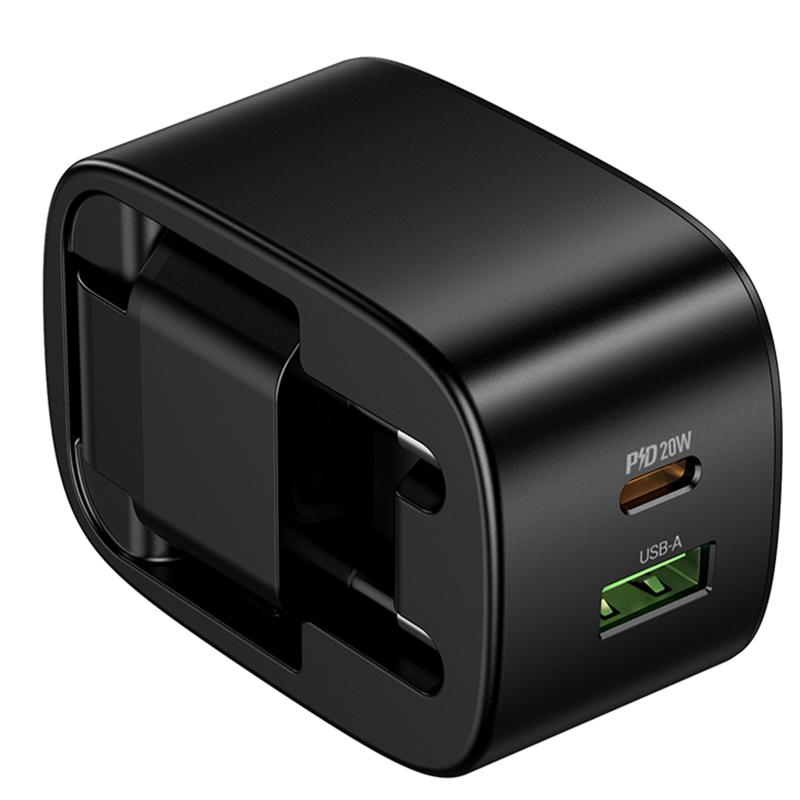 МЗП Hoco CS101A Folding PD20W+QC3.0 (1USB-A/1C) Black - Зображення 5