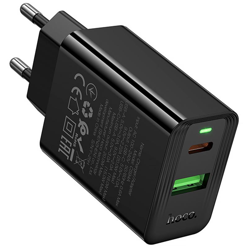 МЗП Hoco CS94A Leader PD20W+QC3.0 (1USB-A/1C) Black - Зображення 6