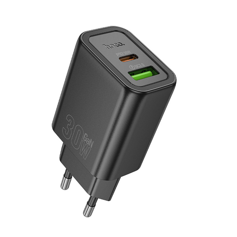 МЗП Hoco N63 Gentle PD30W+QC3.0 (1USB-A/1C) Black