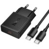 МЗП Hoco N72 Speed ultra-thin PD20W (1USB-C) + кабель Type-C to Type-C Black