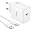 МЗП Hoco N83 Profit PD40W (1USB-C) + кабель Type-C to Type-C White